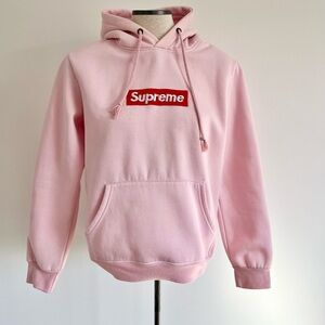 Authentic Supreme Box Logo Light Pink Hoodie Hooded Sweatshirt Medium Unisex